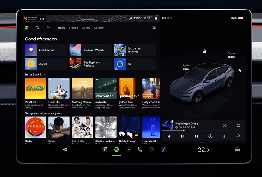 Tesla Model Y Interior Images Infotainment System